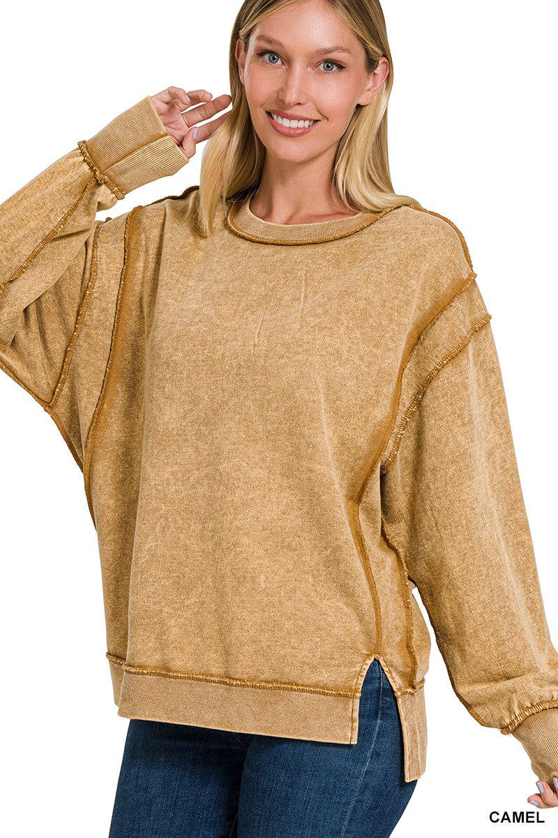 Autumn Dreaming Exposed Seam Sweatshirt