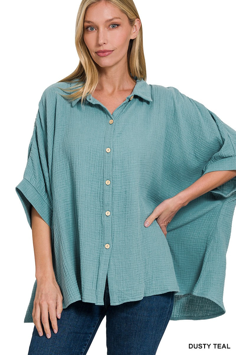 Driftwood Gauze Top