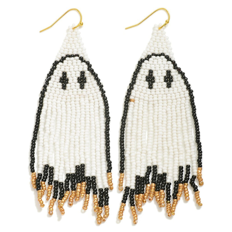 Beaded Ghost Earrings
