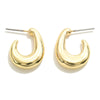 Sleek Curl Huggie Hoops