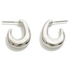 Sleek Curl Huggie Hoops