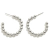 Polished Bead Hoop Earrings