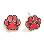 Paw Print Stud Earrings