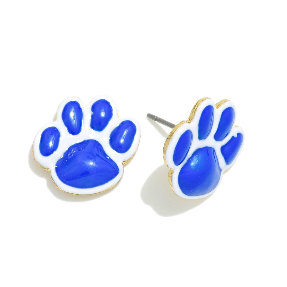 Paw Print Stud Earrings