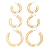Triple Charm Chunky Hoop Set