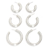 Triple Charm Chunky Hoop Set