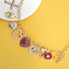 Heart Toile Charm Necklace