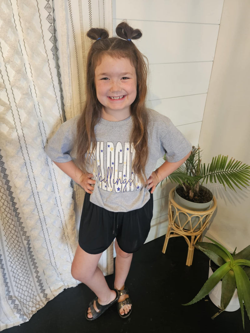 Grey Wildcat Tee YOUTH