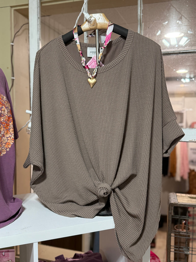 The Willow Poncho Top - Mocha