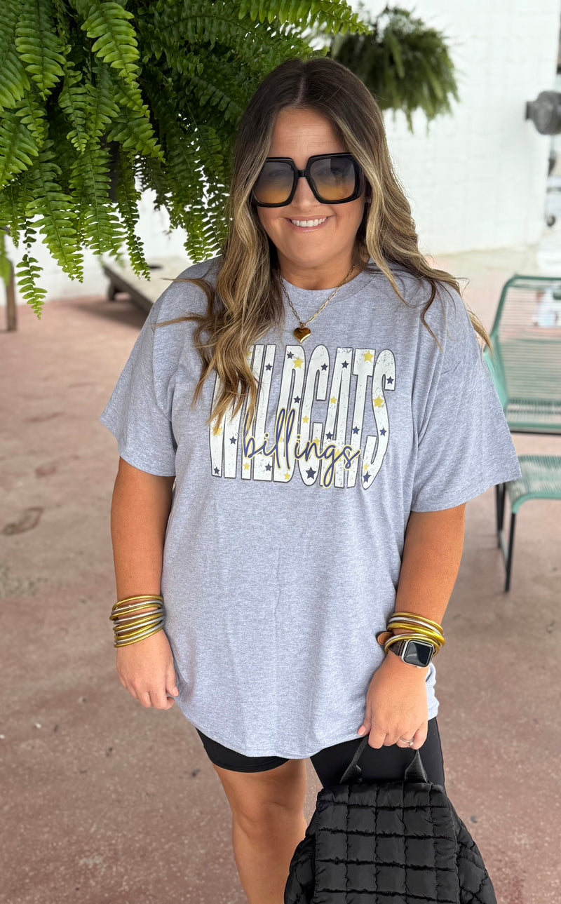 Grey Wildcat Tee