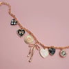 Bow Checkered Charm Necklace