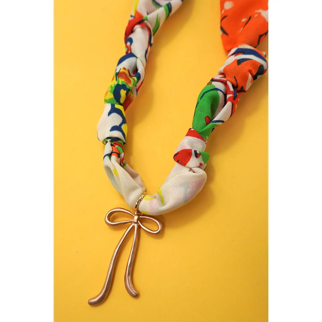 Garden Party Bow Scarf Necklace