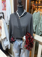The Willow Poncho Top - Black