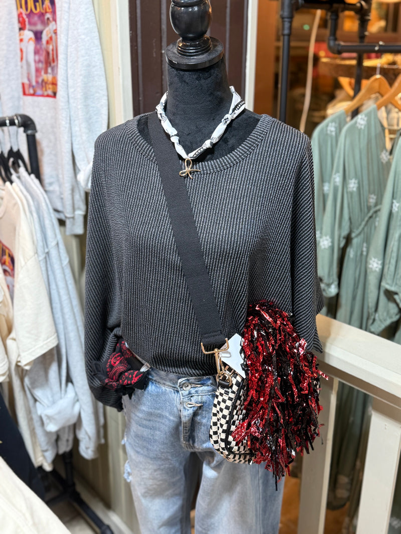 The Willow Poncho Top - Black