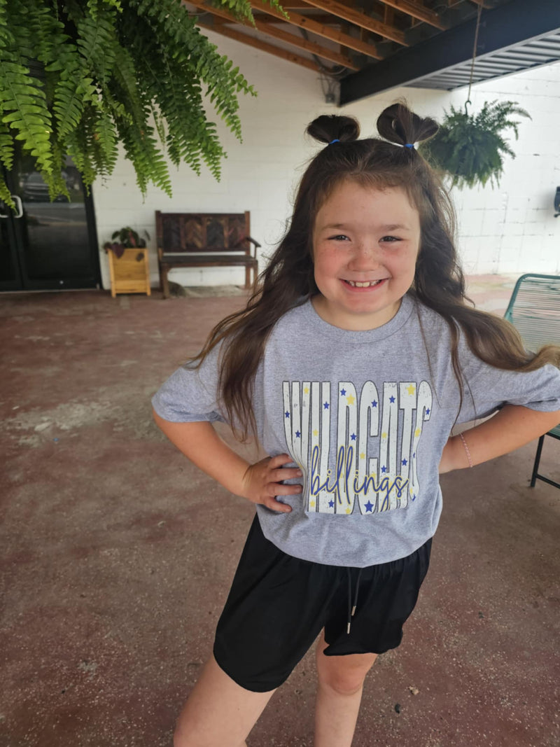 Grey Wildcat Tee YOUTH