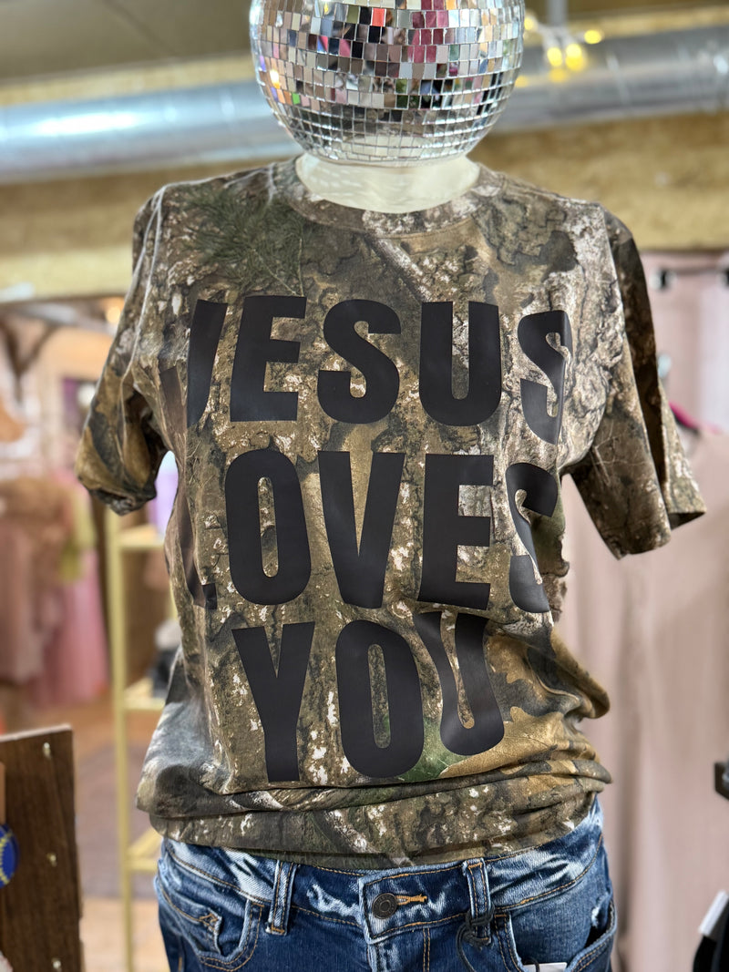 Jesus Loves You on Camo