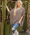 The Willow Poncho Top - Mocha