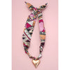 Bold Heart Scarf Necklace