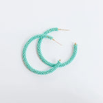 Emma Seed Bead Hoop Earrings