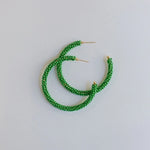 Emma Seed Bead Hoop Earrings